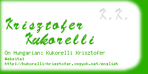 krisztofer kukorelli business card